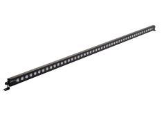 A sleek, matte black linear LED light bar with evenly spaced circular LED lights along its length, designed for mounting.