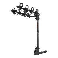 Black bike rack with multiple bike holders.