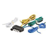 Wiring harness with colored cables and connectors.