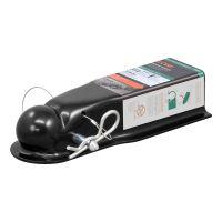 Black CURT fifth wheel hitch coupler with safety cables.
