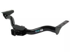 Black CURT hitch receiver with shiny finish.
