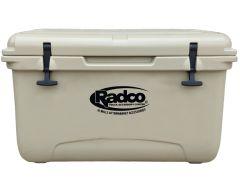 Light beige cooler with clasps, featuring a black "Radco" logo on the front.

Transcribed Text:

Radco TRUCK ACCESSORY CENTER MILLS AFTERMARKET ACCESSORIES