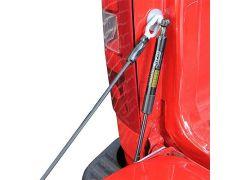 Red truck tailgate lift assist.
