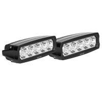 A pair of black rectangular light bar with five circular LED lights, featuring the brand name "WESTIN" on the lower edge.