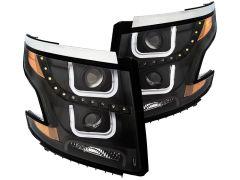 Anzo Black U-Bar Projector Headlights