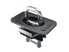 Stainless steel Bull-Ring tie-down anchor, displayed on a white background.
