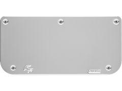Silver rectangular metal cover with rounded corners, secured by five screws. Features an alligator emblem and the name "Gatorback" in the corner.