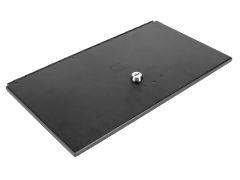 Black rectangular security cover with a central lock mechanism, featuring the embossed text "Tuffy Products".
